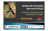 Instalación de sondas de humedad del suelo ECH2O. Protocolo general y premisas