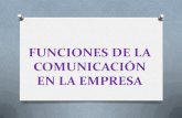 FUNCIONES Y MODELOS DE COMUNICACION EN LA EMPRESA