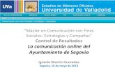 La comunicación online del Ayuntamiento de Segovia. Control de resultados