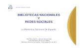 Bibliotecas nacionales y redes sociales. Mar Pérez Morillo