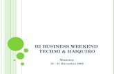 III Business Weekend  TeCHmi