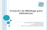 Creación de Weblogs para bibliotecas
