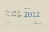 Noticias espeleológicas 20120106