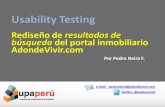 Caso de Usabilidad en Portal Inmobiliario AdondeVivir - World Usability Day Peru 2011