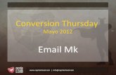 Email Marketing Conversion Thursday Mayo 2012