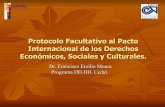 Protocolo Facultativo al Pacto Internacional de los Derechos Económicos, Sociales y Culturales  Chiclayo - 30.04.09