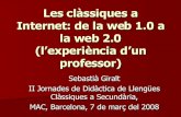 Classiques de la Web 1.0 a la Web 2.0 (experiencia d'un professor)