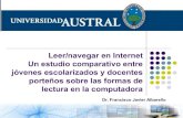 Presentación de la investigación "Leer/navegar en Internet" por Francisco Albarello