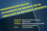 Organización De Los Documento De Archivo De La Dirección De Recursos Humanos