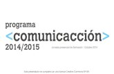 Presentación ComunicAcción 2014-2015