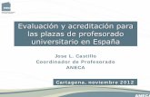 Evaluación y acreditación para las plazas de profesorado universitario en España