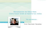 Webinario "Monetización sitios web" por Germán Herebia