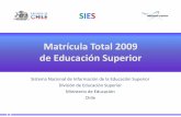 Matricula Total 2009 Sies 20091