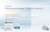 Mejoras del lenguaje T-SQL 2012 (parte 1) | SolidQ Summit 2012