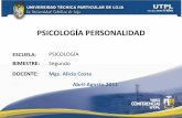 PSICOLOGÍA DE LA PERSONALIDAD (II Bimestre Abril Agosto 2011)