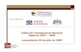 Presentación Índice de Transparencias Públicas 2007 2008