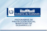Programas de Protección Social / Ministerio Desarrollo Social- Guatemala