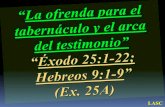 CONF. EXODO 25:1-22. (EX. No. 25A) LA OFRENDA PARA EL TABERNACULO Y EL ARCA DEL TESTIMONIO