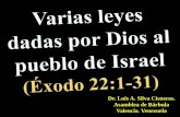CONF. EXODO 22:1-31. (EX. No. 22). VARIAS LEYES DADAS POR DIOS AL PUEBLO DE ISRAEL
