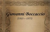 Giovanni Boccaccio Ppt