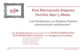 Las Fundaciones y Empresa Familiar: conversaciones profesionales.
