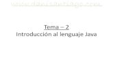 T2 - Introduccion al lenguaje java