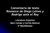 Comentario "Romance de Diego Laínez y Rodrigo ante el rey"