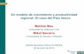 Un modelo de crecimiento y productividad regional: El caso del País Vasco