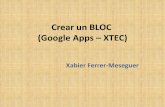 Creació d'un bloc xtec google apps