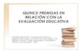 Quince Premisas  EvaluacióN Educativa