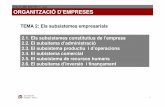 Organització Empreses-Tema 2- ELS SUBSISTEMES EMPRESARIALS