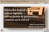 Educación musical y nativos digitales: nuevas formas de producción y consumo musical en la web
