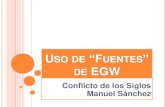 Uso de fuentes de EGW Manuel de Jesús Sánchez