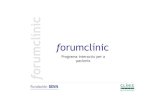 Forumclínic, programa interactiu sobre patologies cròniques per pacients i familiars (C. Clínic).