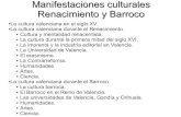 Cultura del Renacimiento y el Barroco en el Reino de Valencia