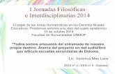 I Jornadas Filosóficas e Interdisciplinarias, Facultad de Humanidades UNMDP.