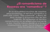 El romanticismo de Rosseau