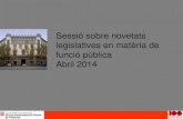 Eapc  novetats legislatives funció pública 2014