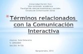 Términos relacionados con la Comunicación Interactiva ITALO BELANDRIA