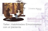Taller Psicología: Habilidades emocionales con el paciente. Cristina Blanco Psicólogo Salamanca.