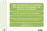 Taller de aplicaciones de software libre para las humanidades y acciones humanitarias