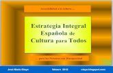 Estrategia integral española de cultura para todos.