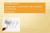 Modificación suspension y extinción del contrato de trabajo unidad 5 fol