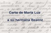 Carta de María Luz a su hermana.