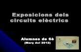 Exposicions dels circuits elèctrics 6è 2012