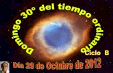 DOMINGO XXX DEL TO. Ciclo B. Día 28 de octubre del 2012