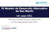Presentación de Desarrollo Alternativo de San Martín- Informe preliminar