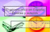 Épocas y autores de la lírica española