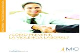 ¿Cómo prevenir la violencia laboral? Folleto
