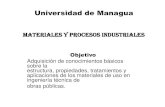 Materiales y procesos industriales, clase 1